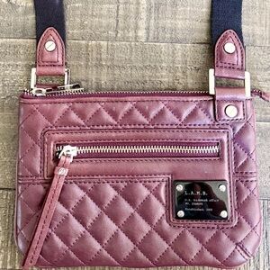 Vintage L.A.M.B Sophia Quilted Leather Crossbody Y2K Gwen Stefani Rare